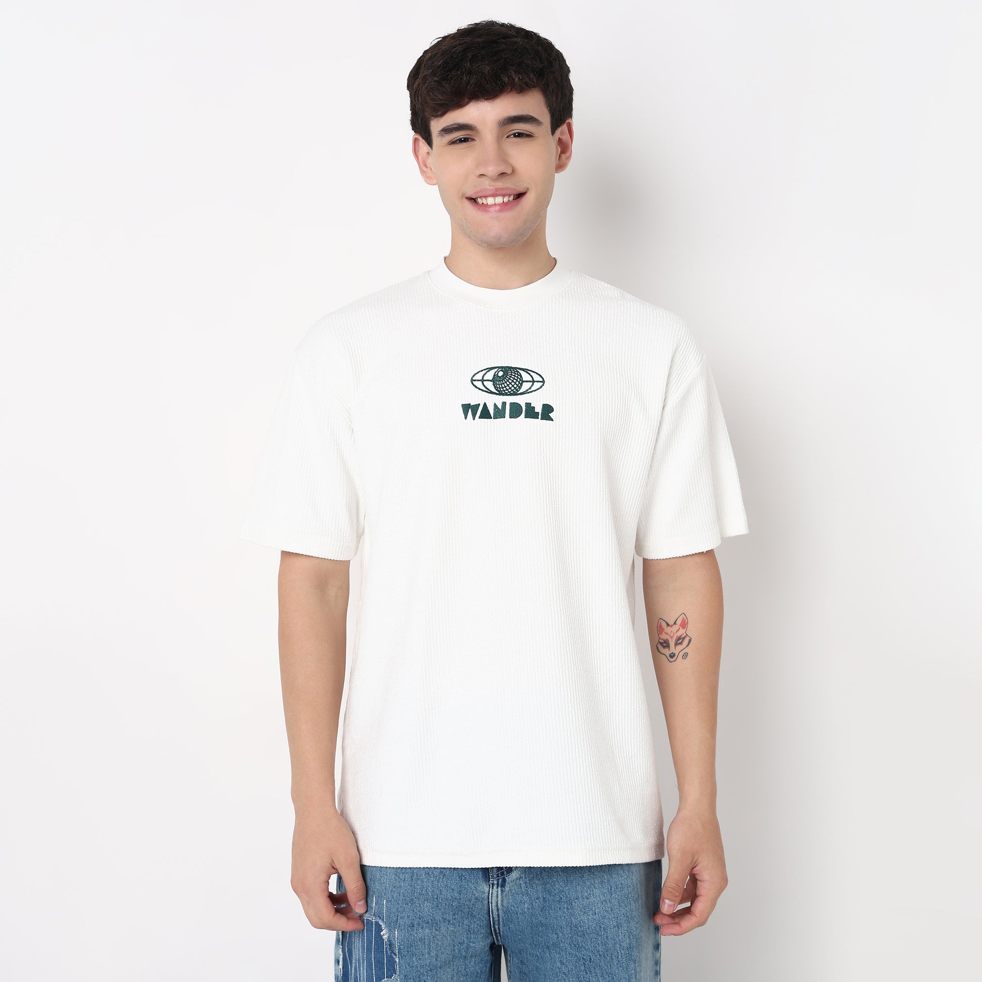 Order Now Men Solid Crew Neck Oversize Casual Wear Ranger Crew Tee by Style Union