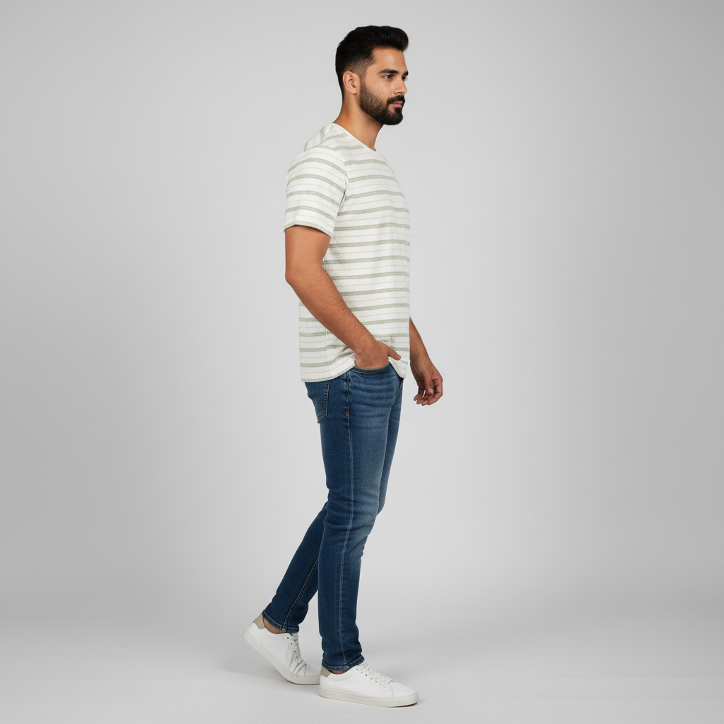 Crew Neck Striped T-Shirt