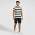 Striped Crew Neck Bae T-Shirt
