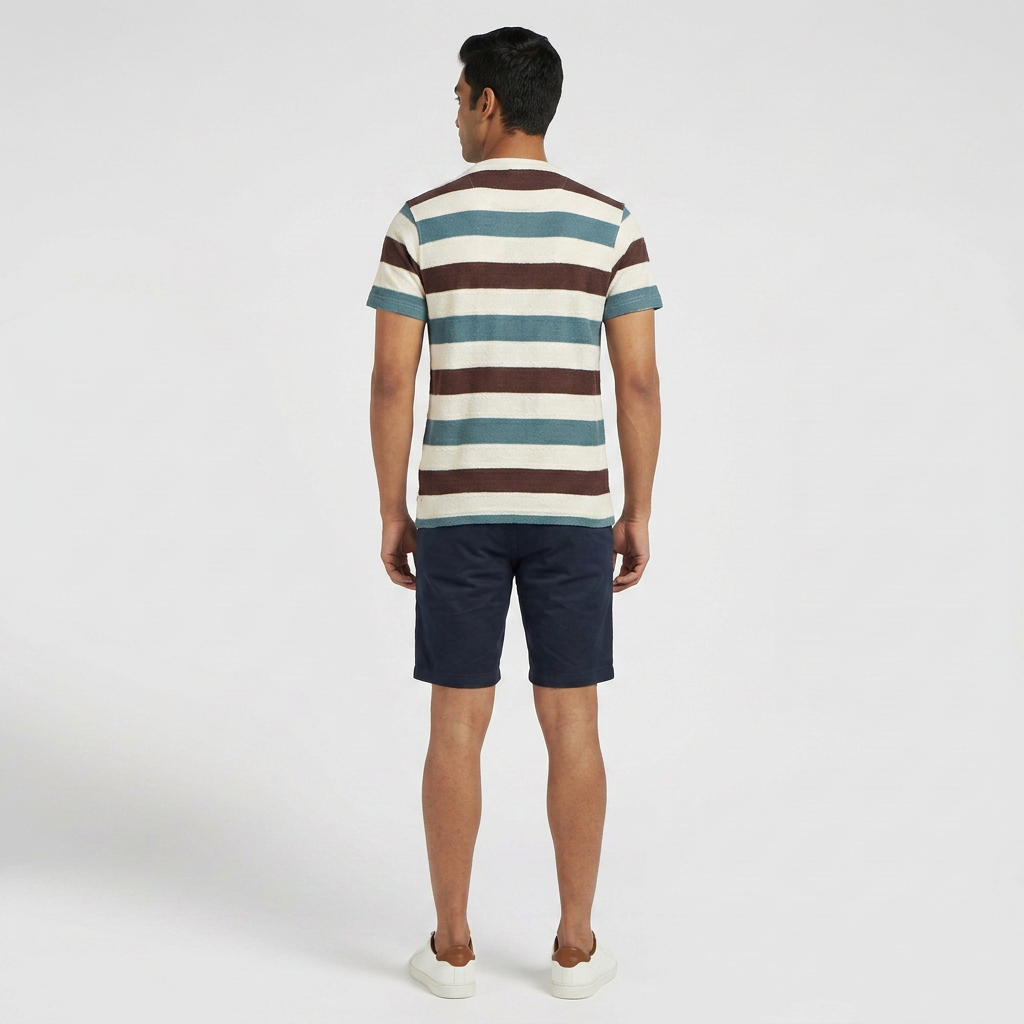 Striped Crew Neck Bae T-Shirt