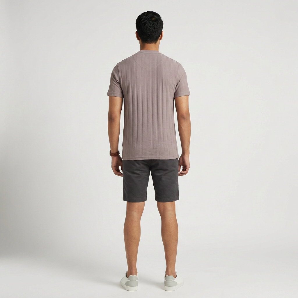 Structured Crew Neck Camper T-Shirt