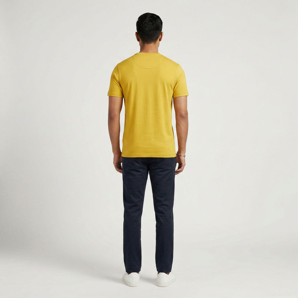 Structured Crew Neck Moto T-Shirt