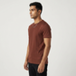 Structured Crew Neck Moto T-Shirt