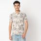 Regular Fit All Over Print Regular Length Polo T-Shirt