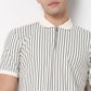 Striped Aviator Polo T Shirt