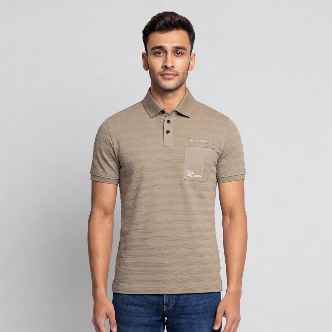 Cotton Milita Polo T-Shirt