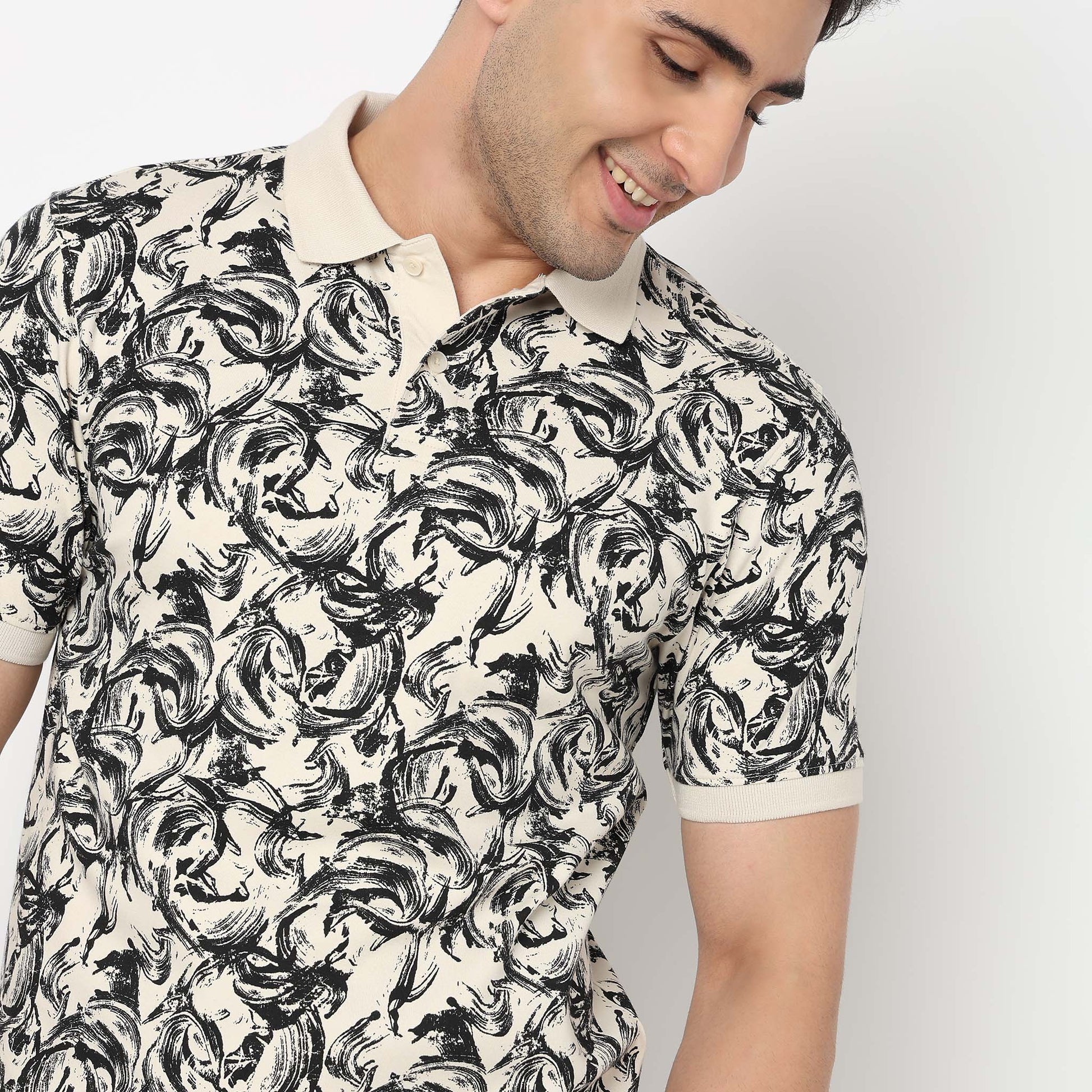 All Over Print Impression Polo T-Shirt