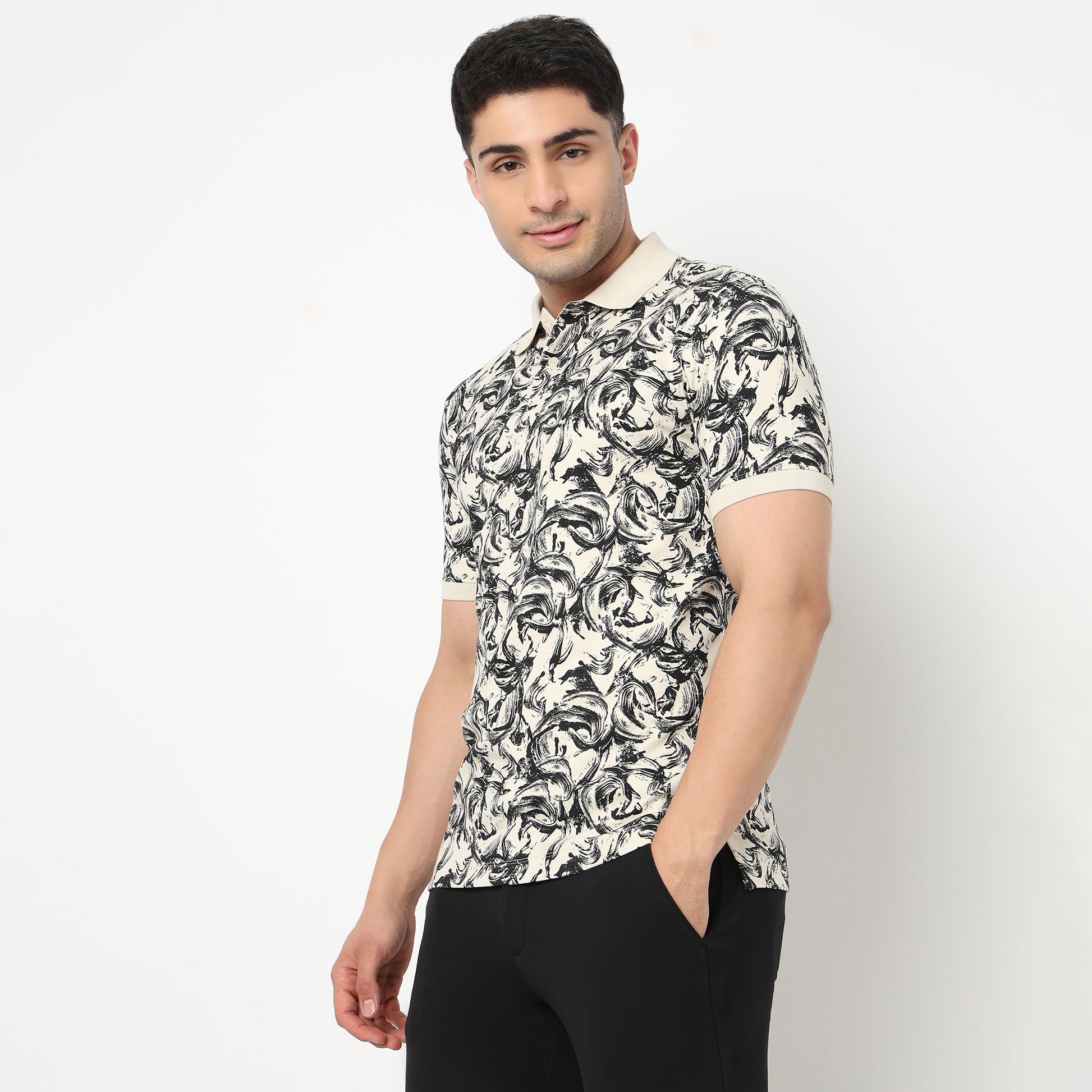 All Over Print Impression Polo T-Shirt