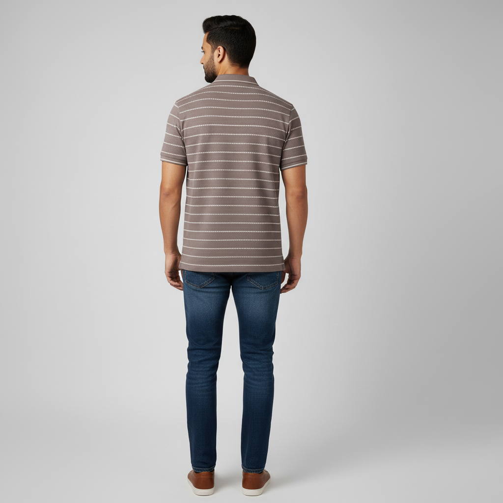 Structured Aviator Polo T-Shirt
