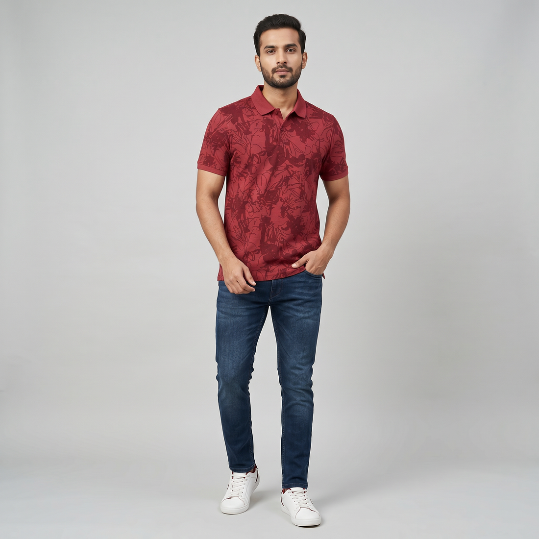 Printed Polo T-Shirt