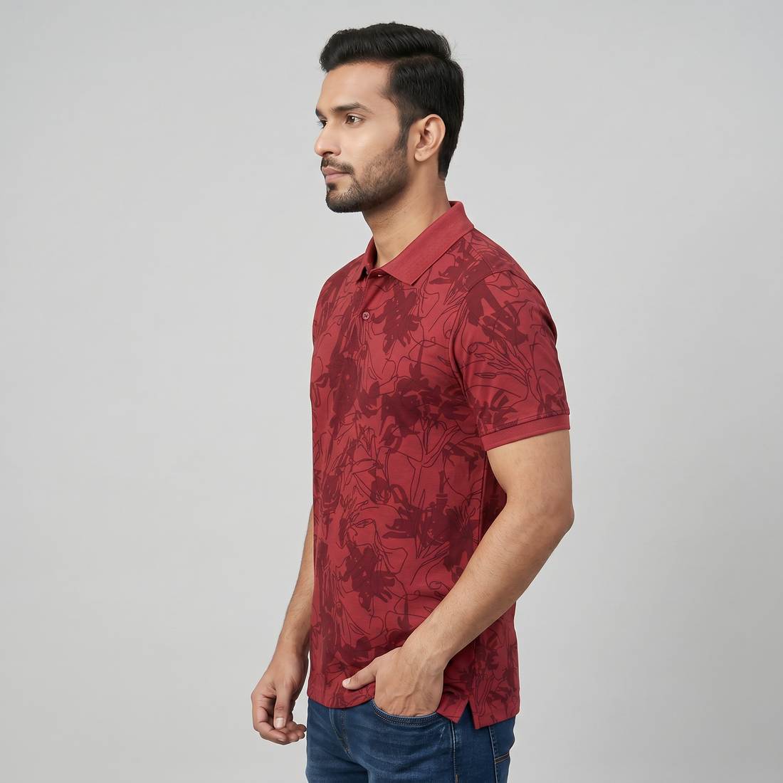 Printed Polo T-Shirt