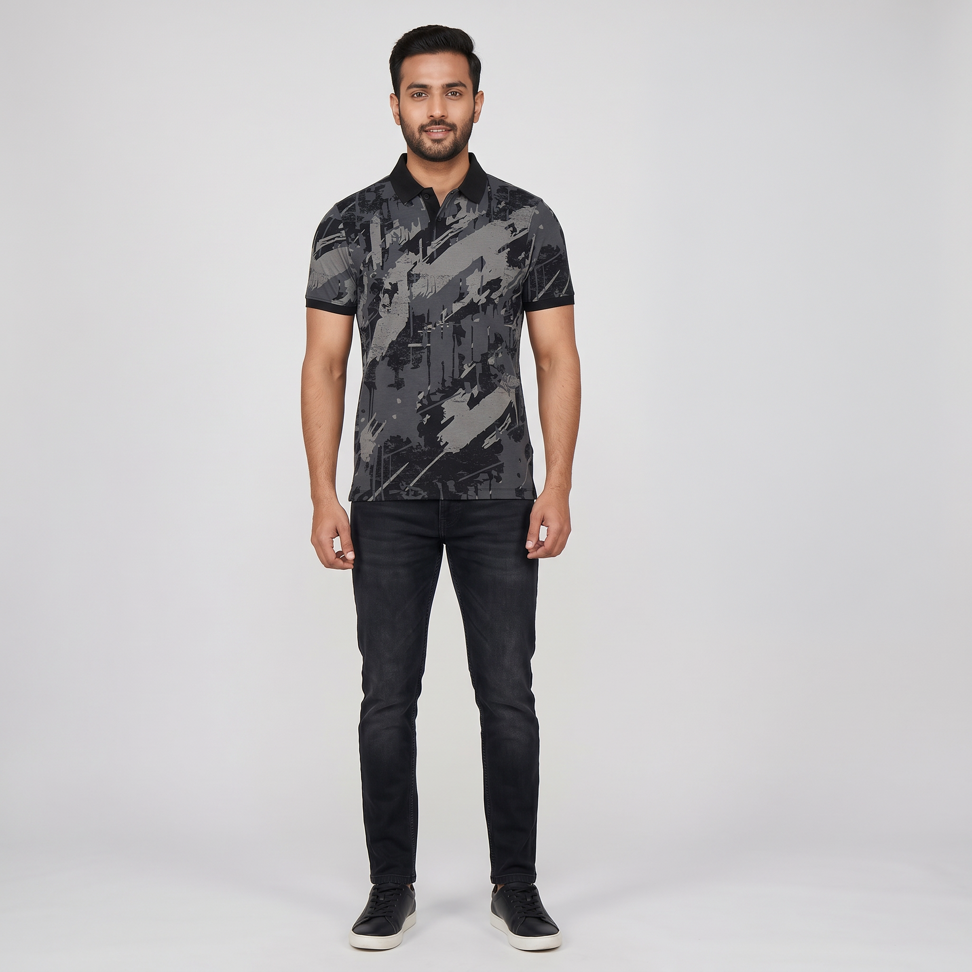 Printed Impression Polo T-Shirt