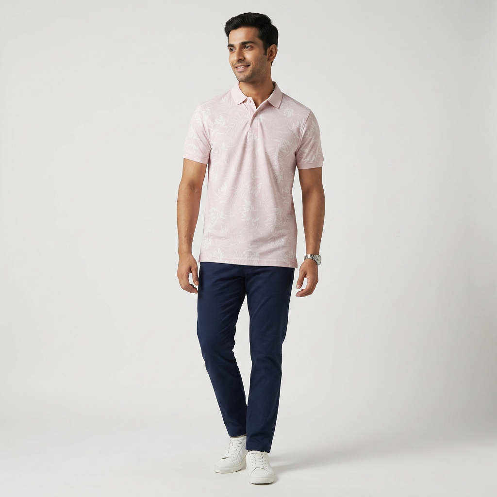 Printed Impression Polo T-Shirt
