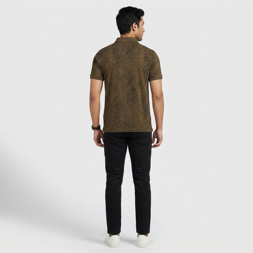 Printed Impression Polo T-Shirt
