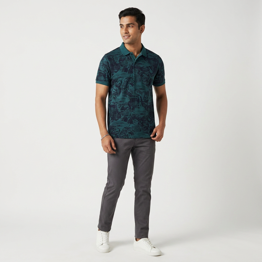 Printed Impression Polo T-Shirt