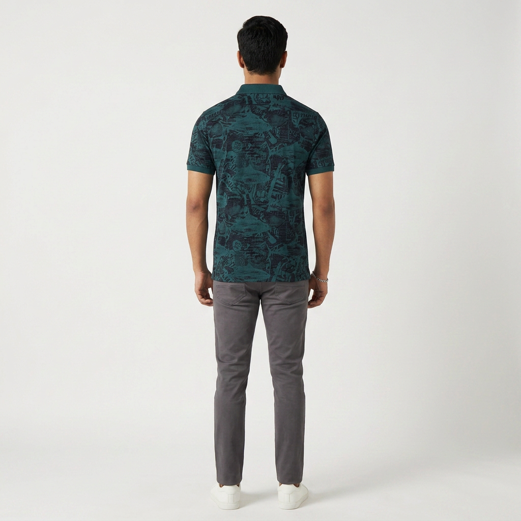 Printed Impression Polo T-Shirt