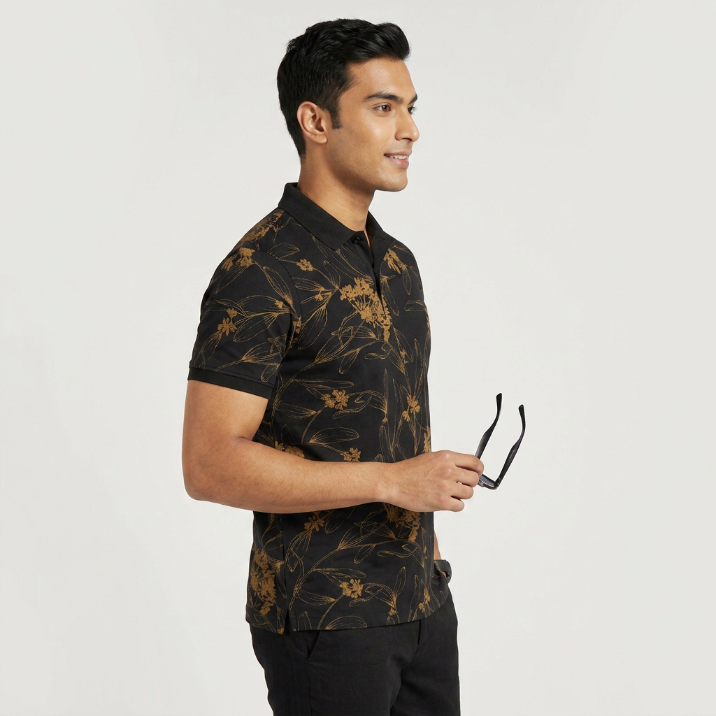 Printed Impression Polo T-Shirt