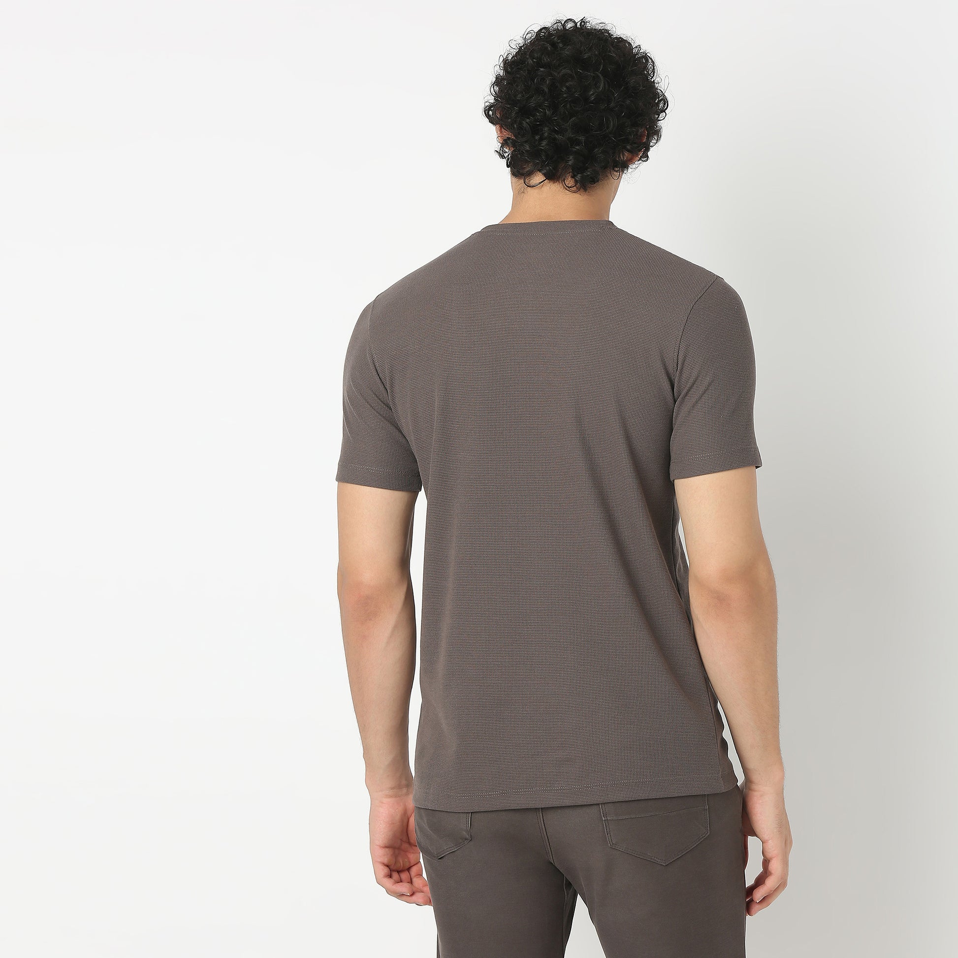 Henley Neck Structured Lumberjack T-Shirt