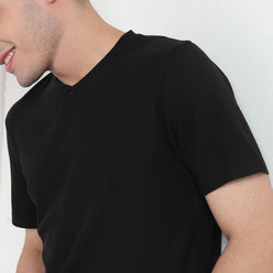 Henley Neck Structured Lumberjack T-Shirt