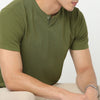 Henley Neck Structured Lumberjack T-Shirt