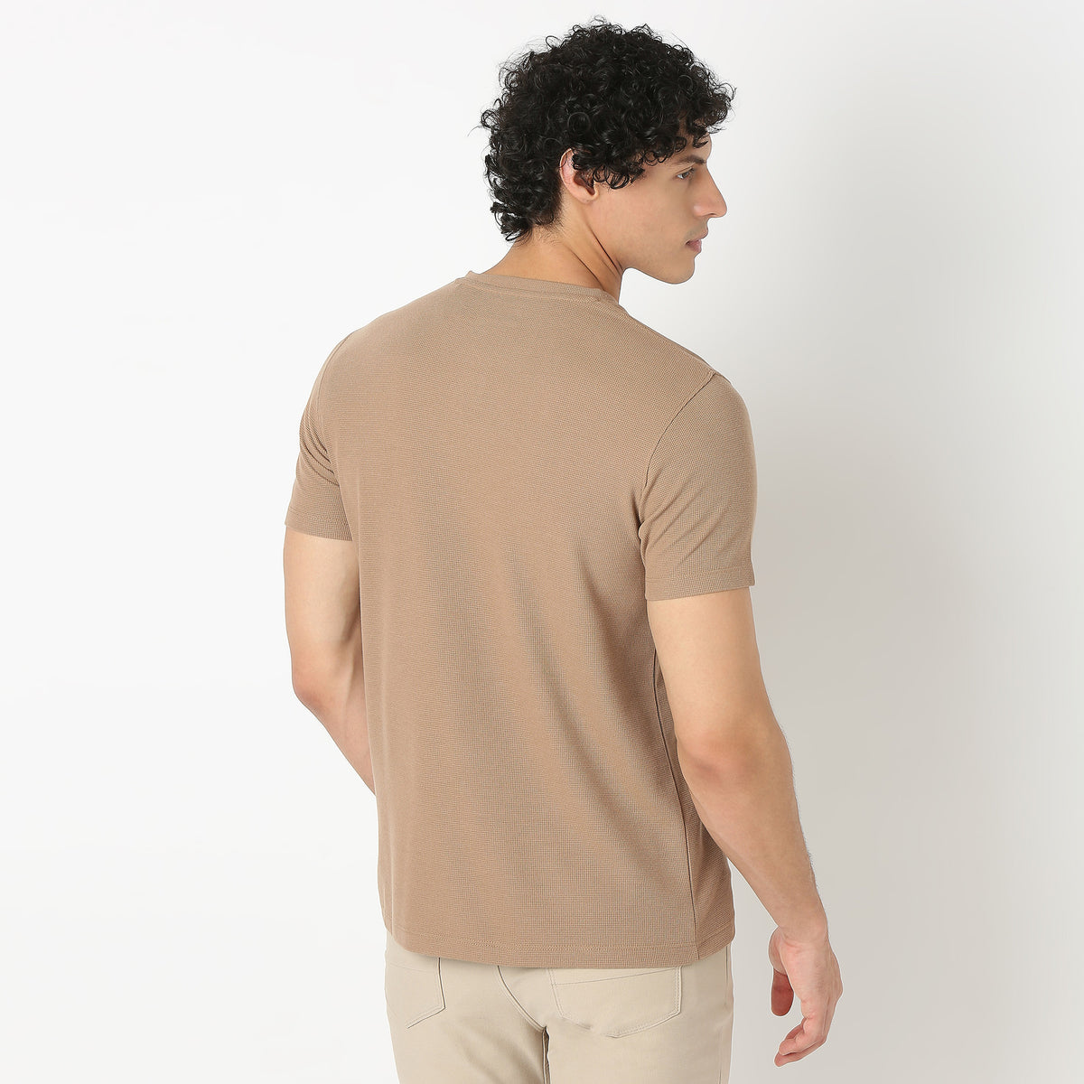 Henley Neck Structured Lumberjack T-Shirt