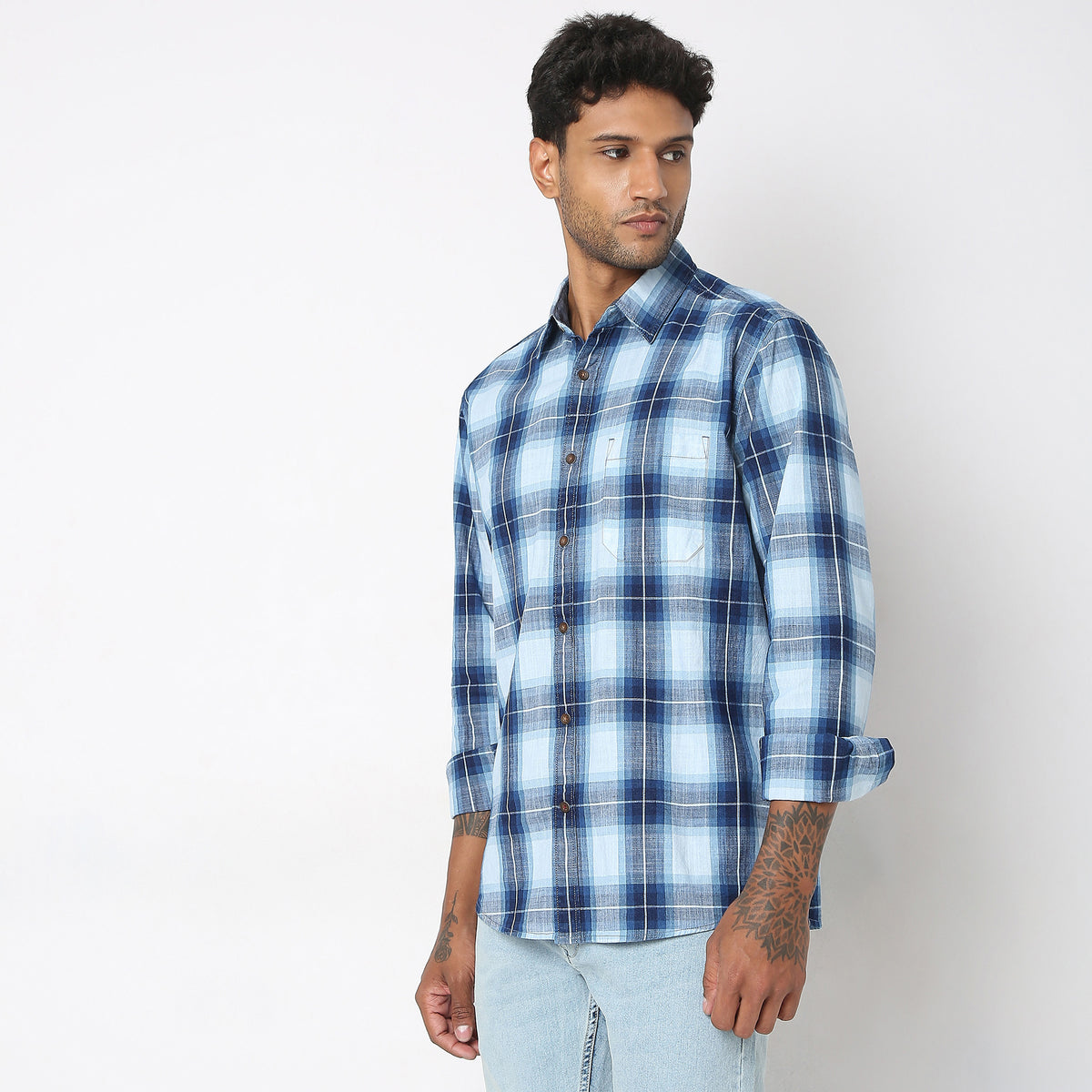 Regular Fit Checkered Shirt