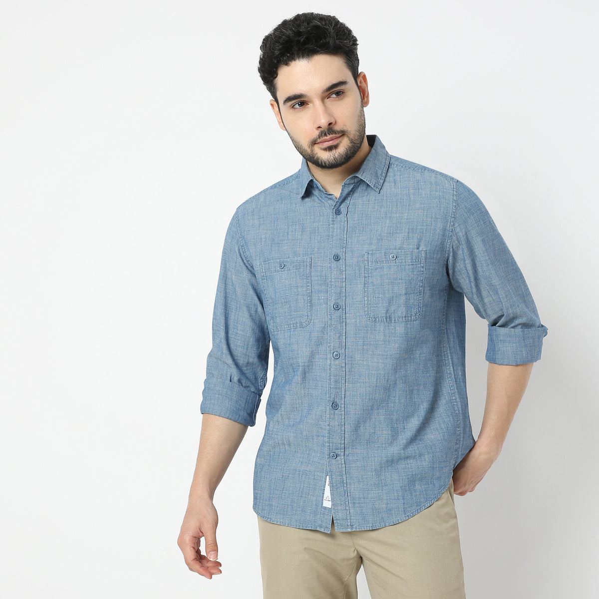 Regular Fit Solid Alpha Shirt