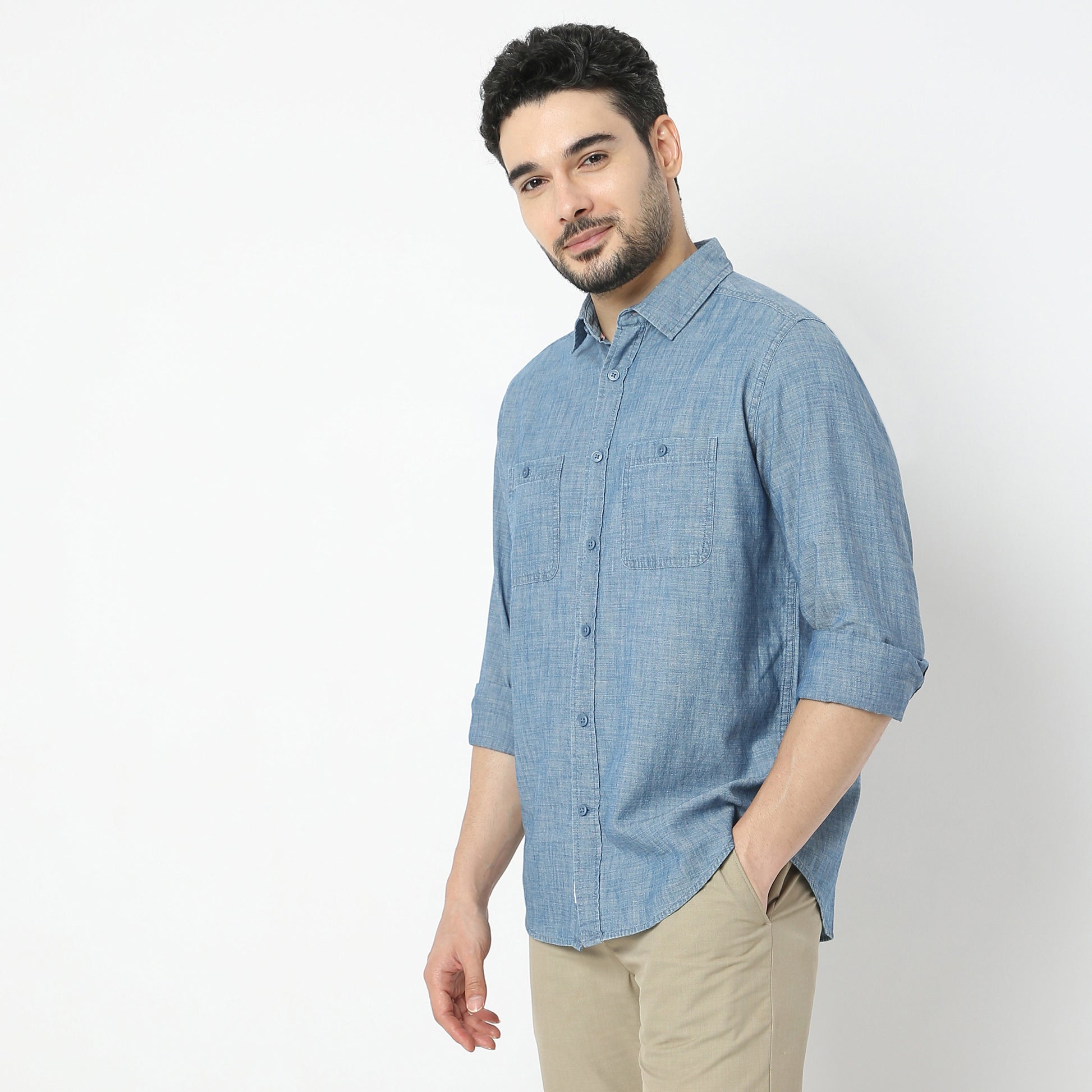 Regular Fit Solid Alpha Shirt