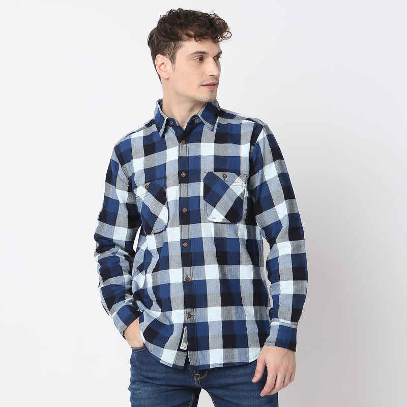 Checkered Modern Indigo Cruiser Shirt