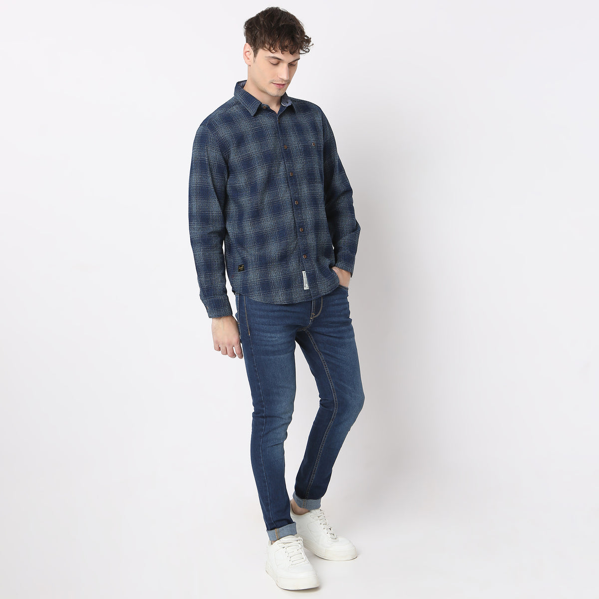 Checkered Modern Indigo Cruiser Shirt