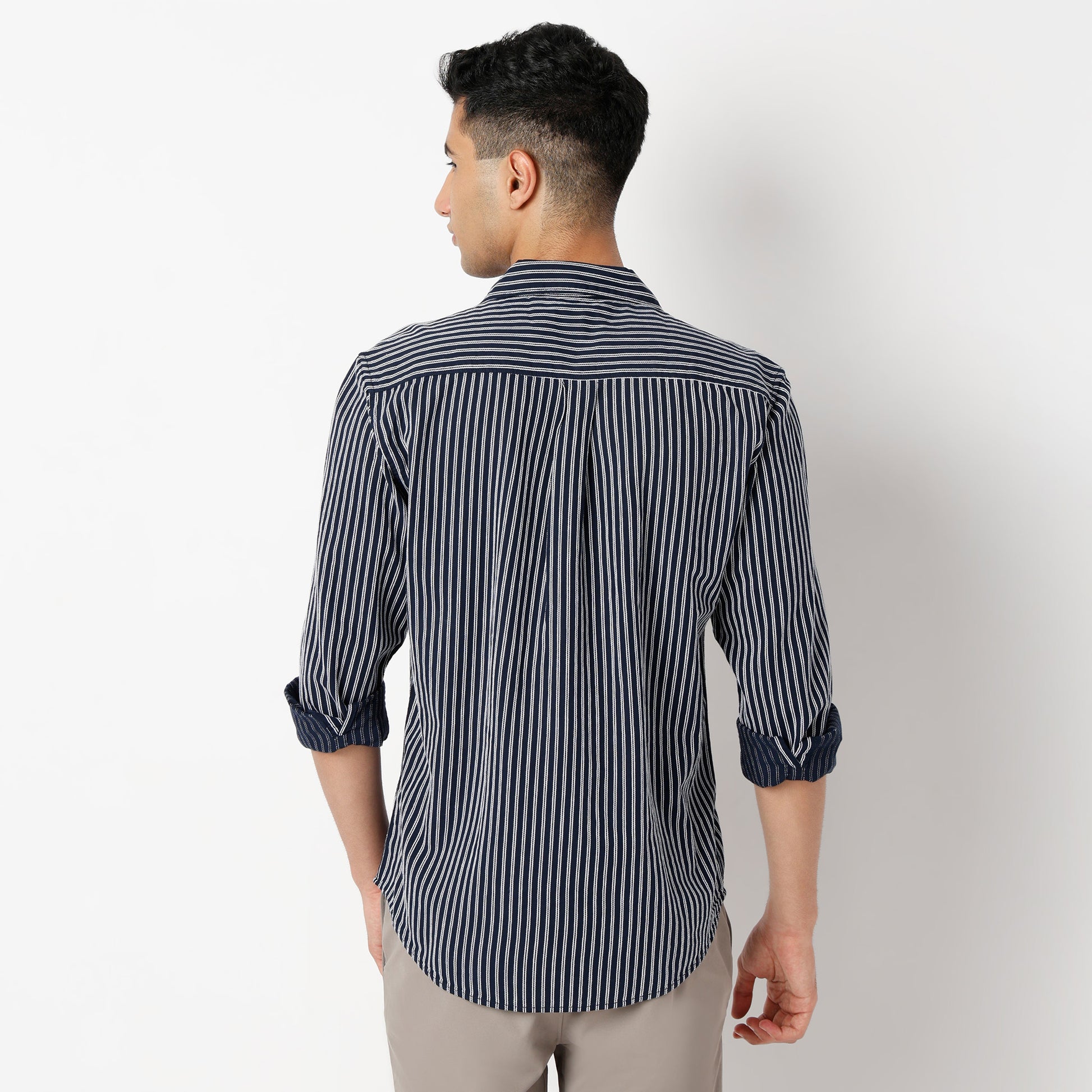 Regular Fit Striped Regular Length Shirt