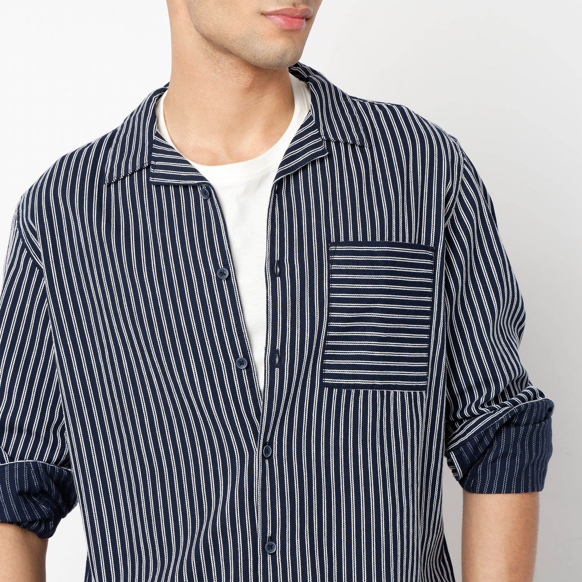 Regular Fit Striped Regular Length Shirt
