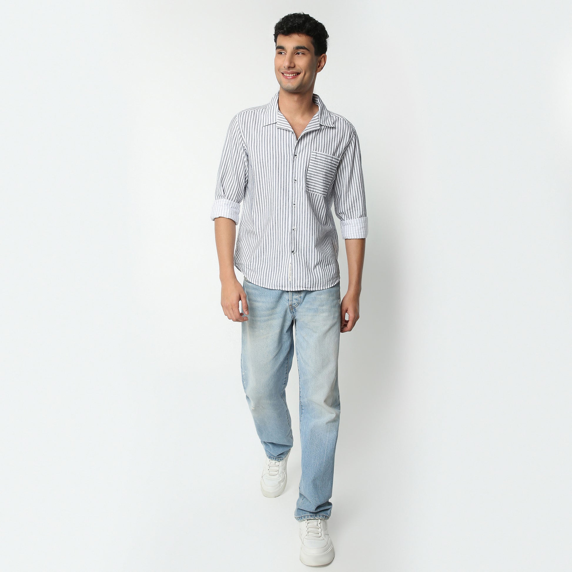 Regular Fit Striped Regular Length Shirt