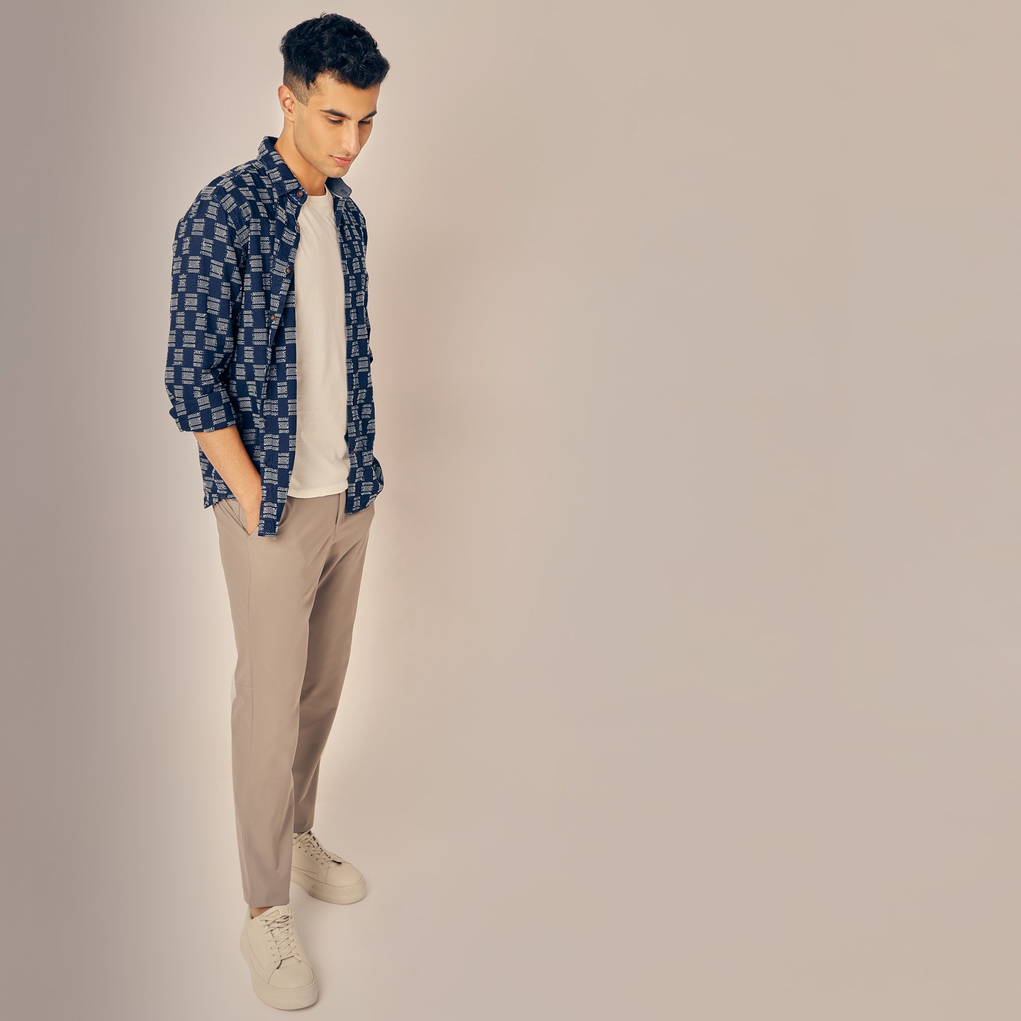 Regular Fit Checkered Regular Length Shirt