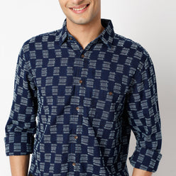 Regular Fit Checkered Regular Length Shirt
