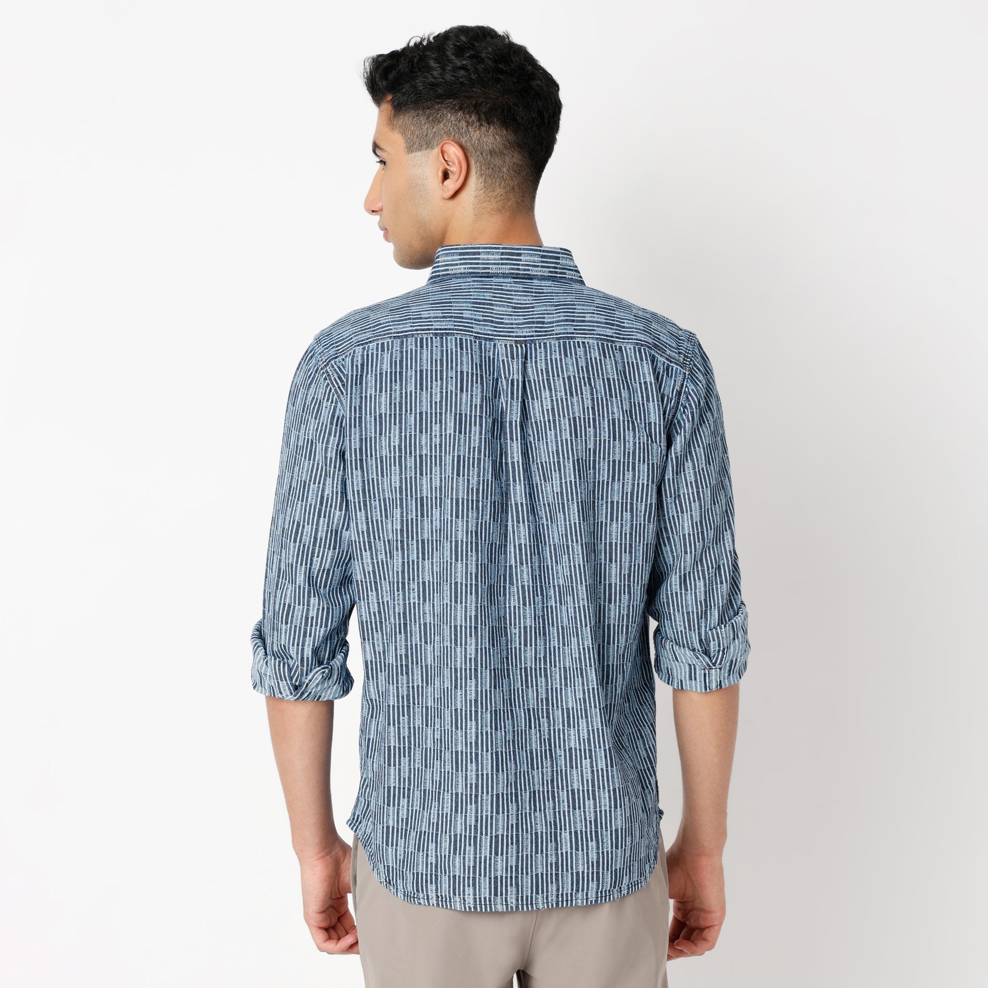 Regular Fit Checkered Regular Length Shirt