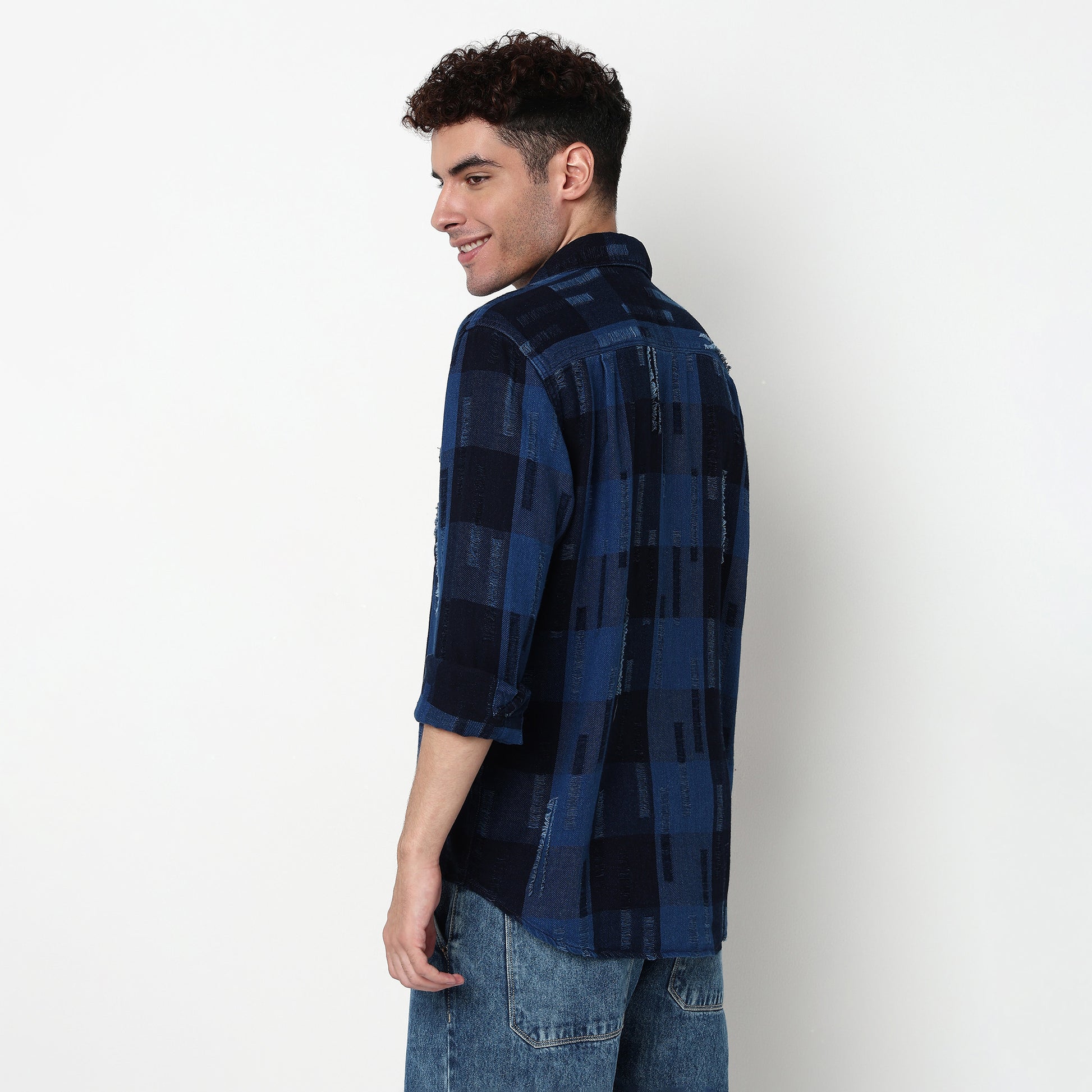 Checkered Cotton Fabric Shirt