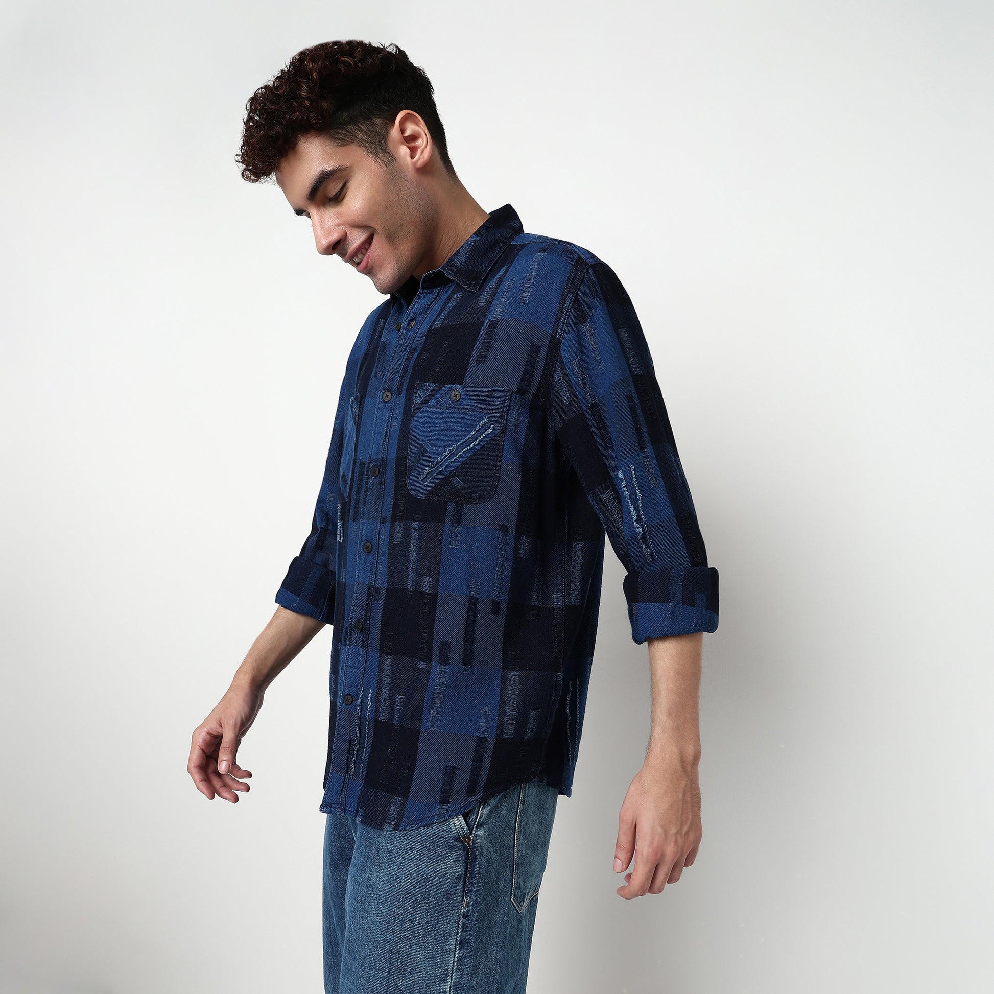 Checkered Cotton Fabric Shirt