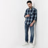 Regular Indigo Check Shirt