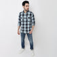 Cruiser Regular Indigo Checkered Shirt