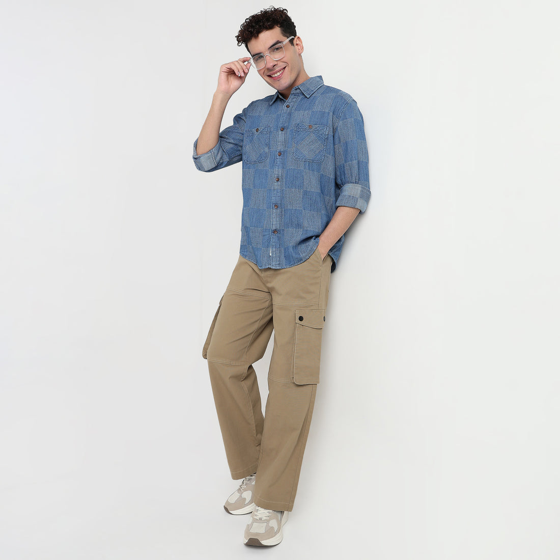 Buy Men Regular Fit Checkered Full Sleeve Shirt  - Style Union