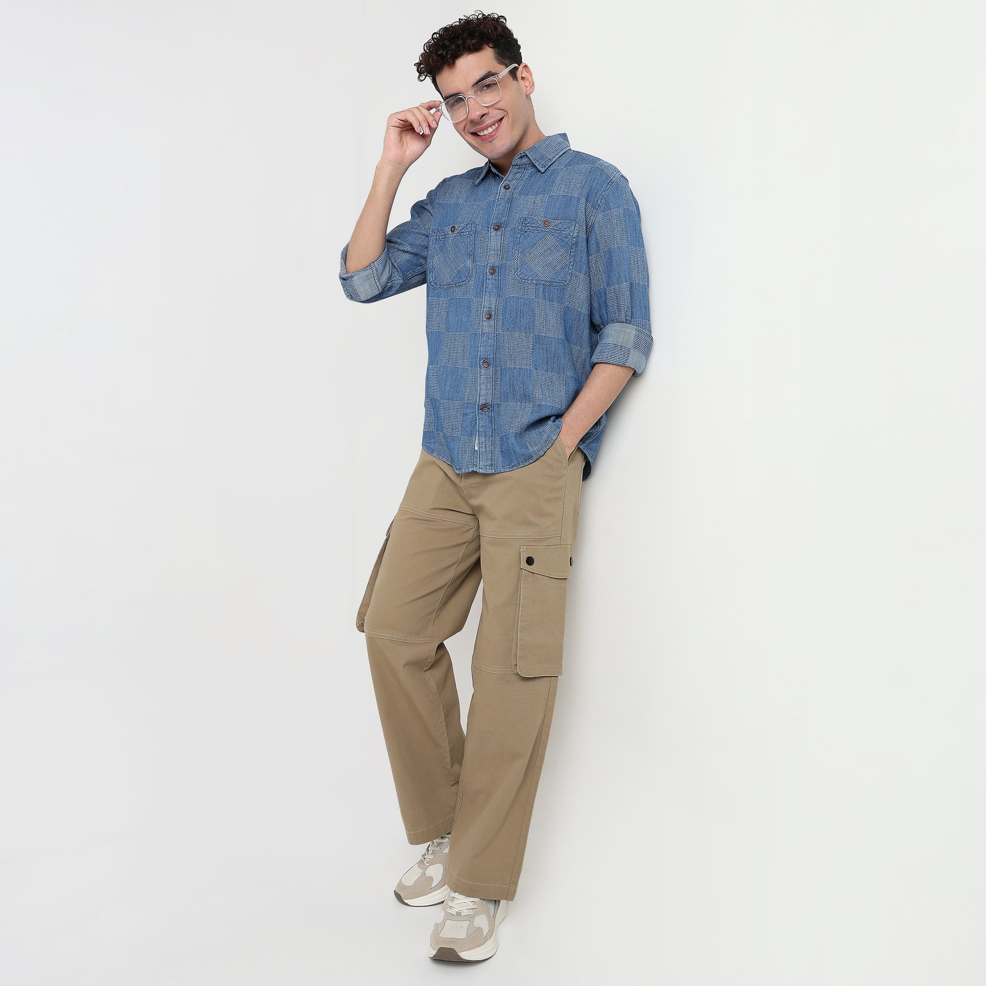 Buy Men Regular Fit Checkered Full Sleeve Shirt  - Style Union