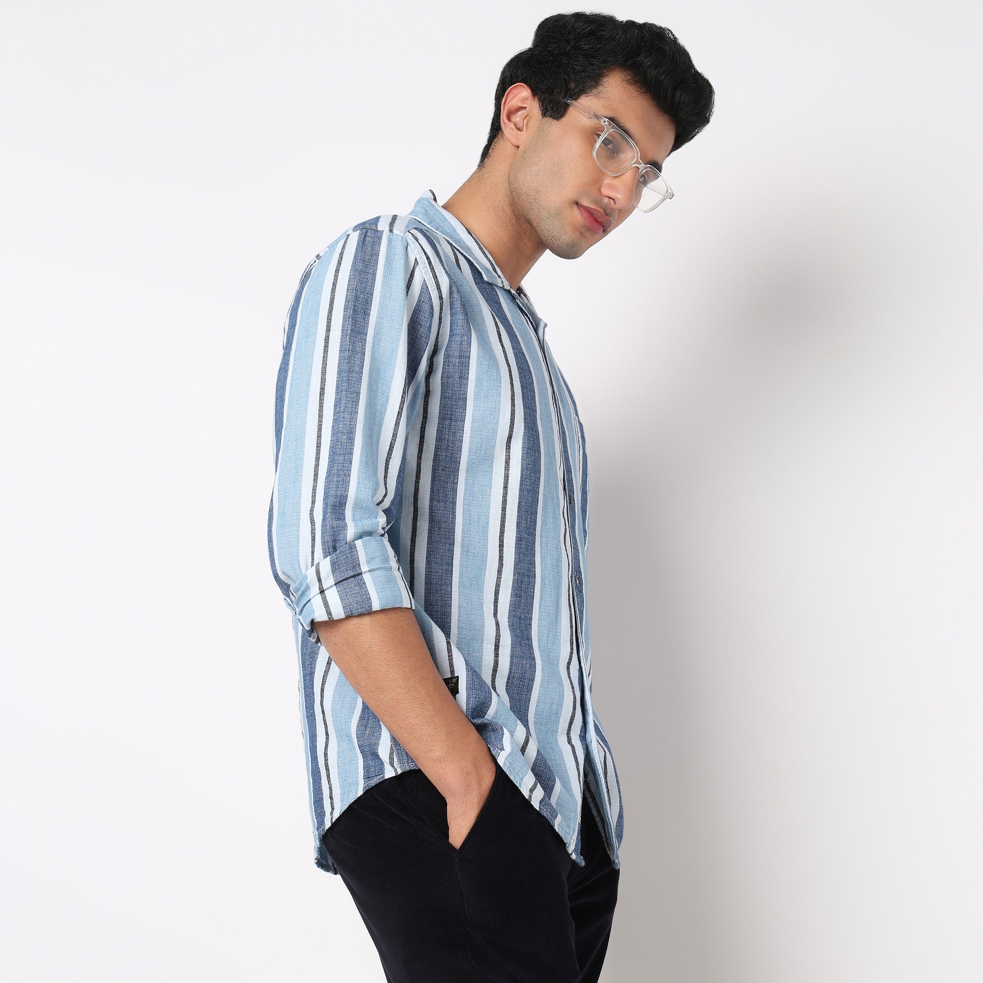 Cotton Striped Cruiser Shirt