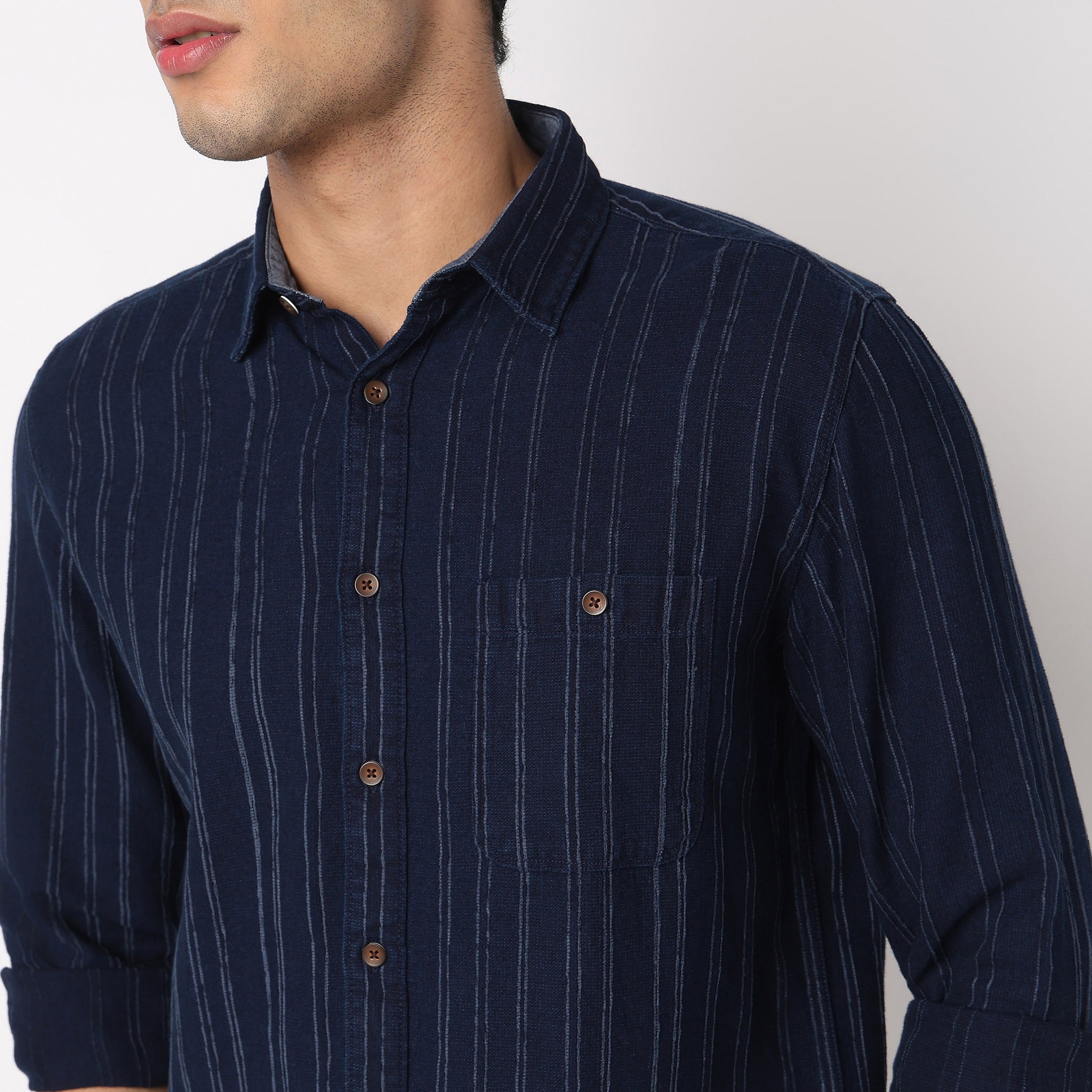 Cotton Striped Cruiser Shirt
