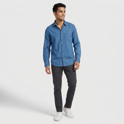 Cotton Solid Mountain Shirt
