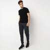 Modern Explorer Stretchable with Ribbed Panel Moto Joggers