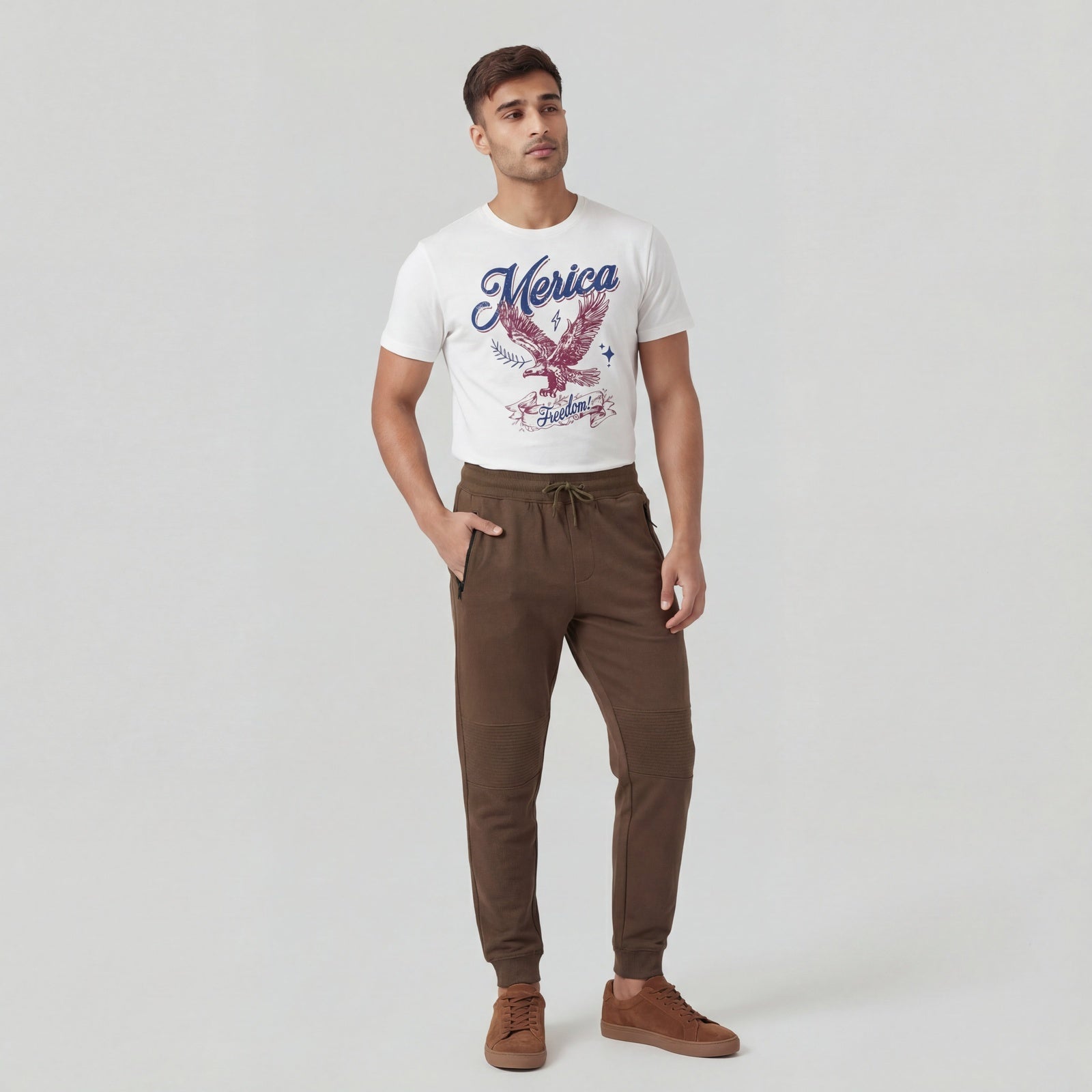 Knitted Solid Moto Jogger