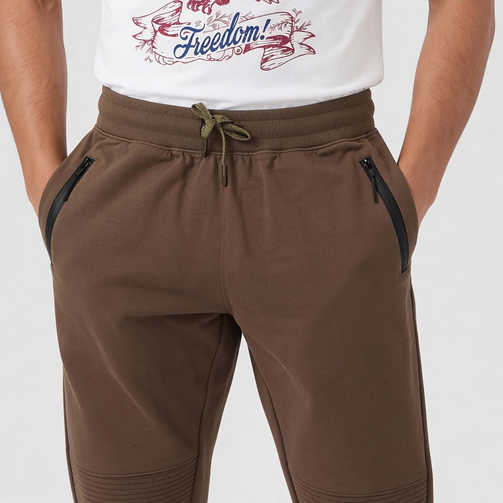 Knitted Solid Moto Jogger