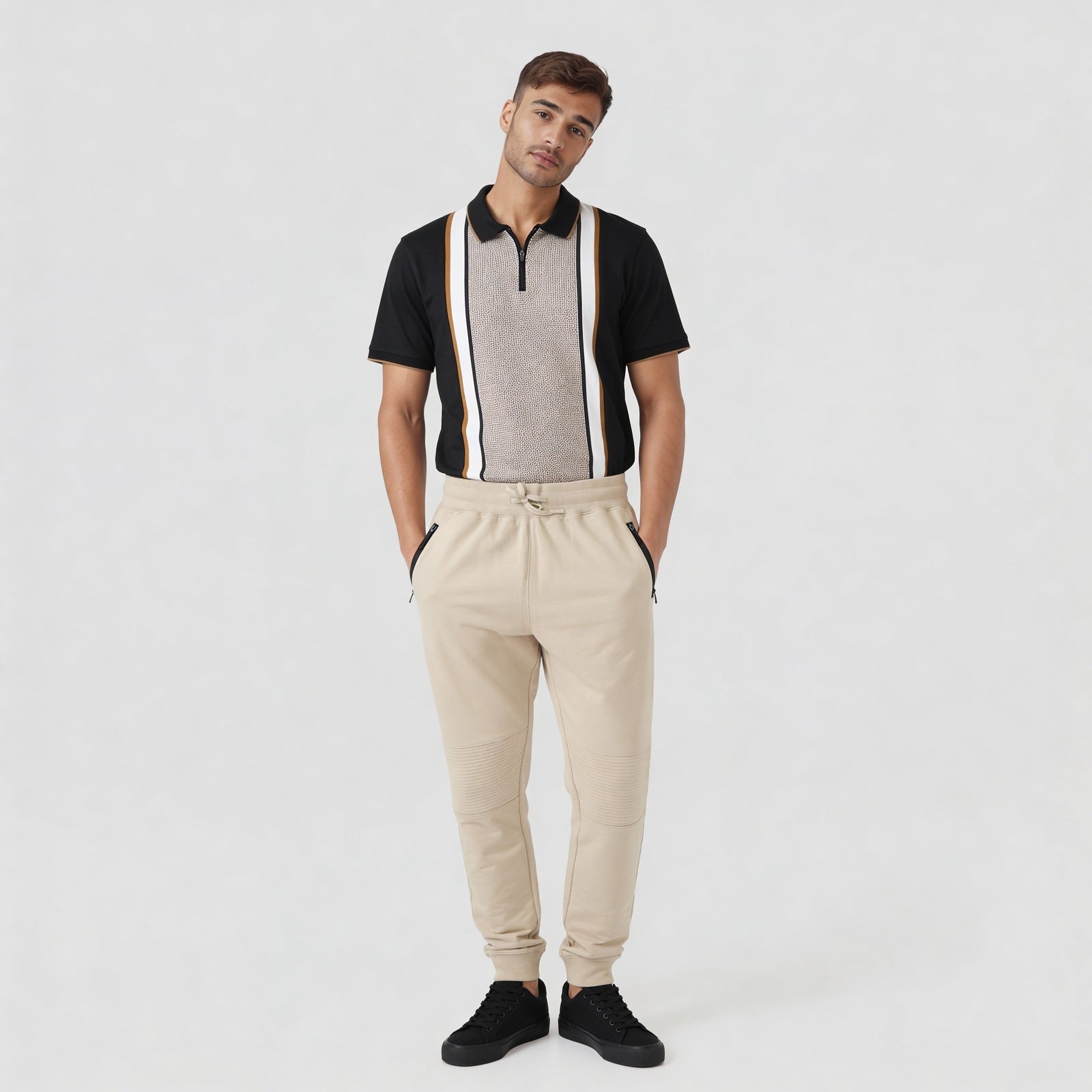 Knitted Solid Moto Jogger