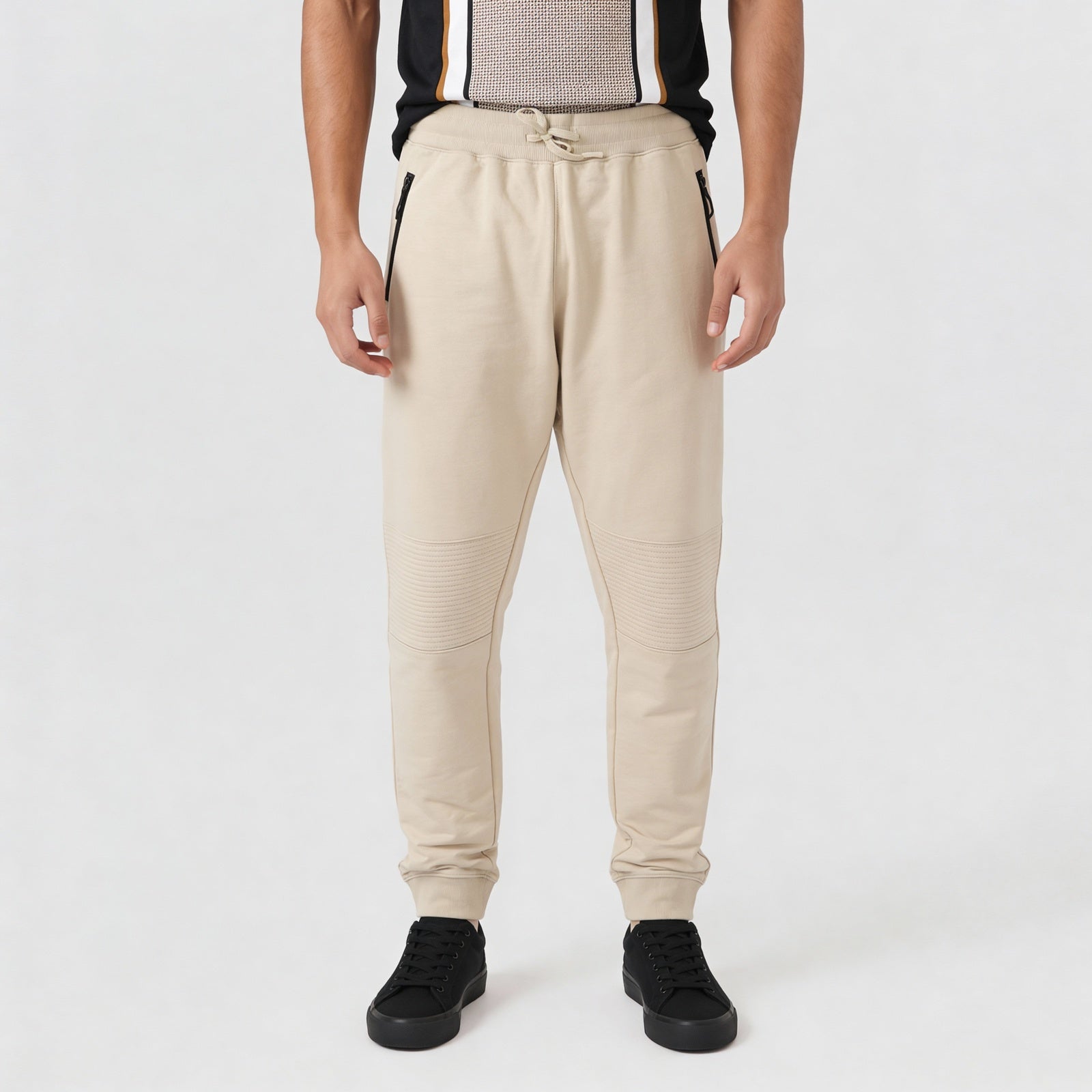 Knitted Solid Moto Jogger